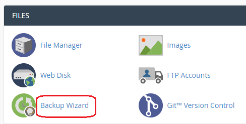 Backup Wizard cPanel