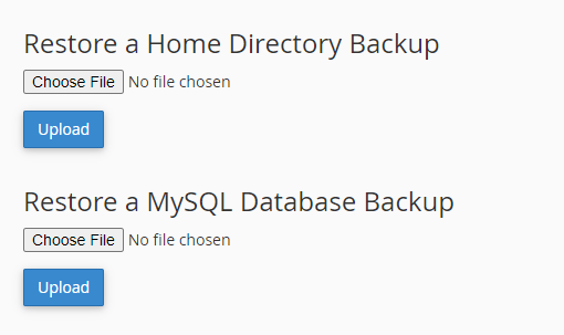 Restore Backup cPanel