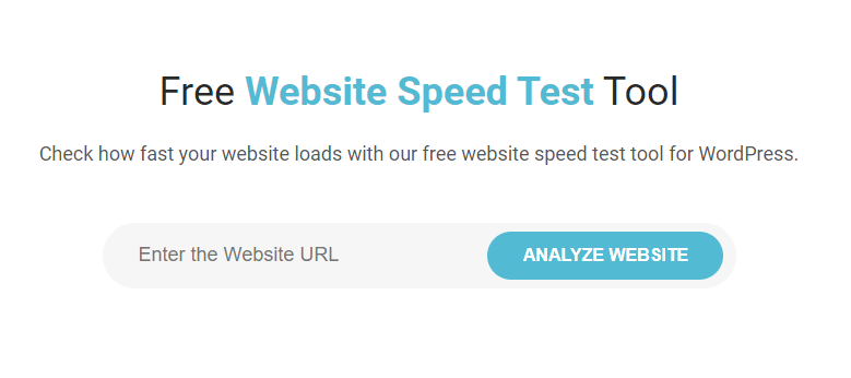 Free Website Speed Test Tool For WordPress