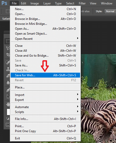 Save For Web Photoshop