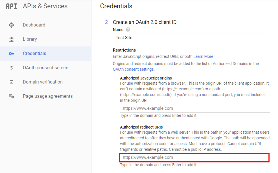 create an oauth client id