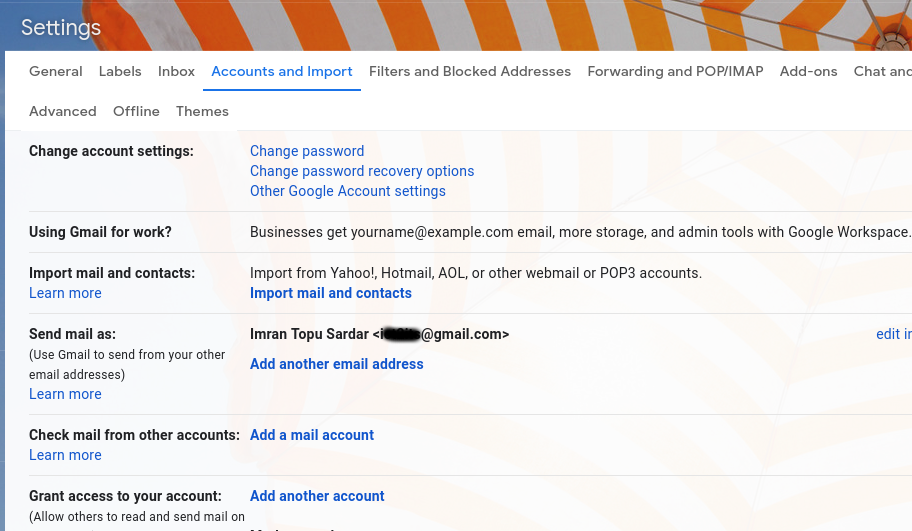 gmail add another account