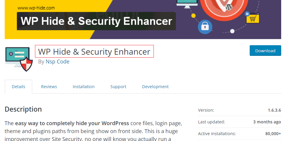 WP Hide & Security Enhancer WordPress security plugin